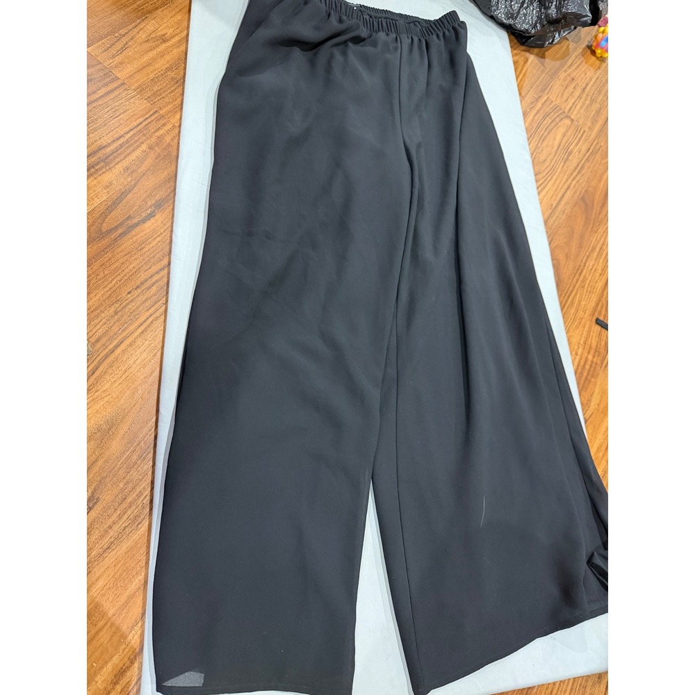 Minimalist Womens Dressbarn Wide Leg Pants 16W Black